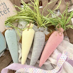 Set/4 Waffle Weave Fabric Carrots